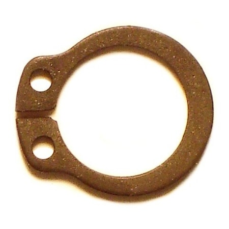 Midwest Fastener External Retaining Ring, Steel Plain Finish, 10 mm Shaft Dia, 15 PK 32401